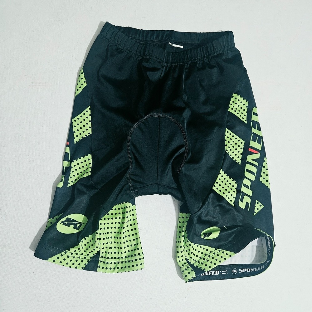 Sponeed Men's  Padded Cycling Shorts Black/Yellow Size XL